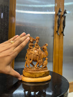 Sandalwood Dhola Maru Statue Chandan Showpiece Idol (8" inch)