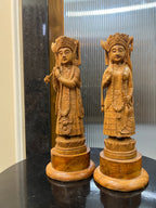 Rare Sandalwood Radha Krishna Pair (8 inches)
