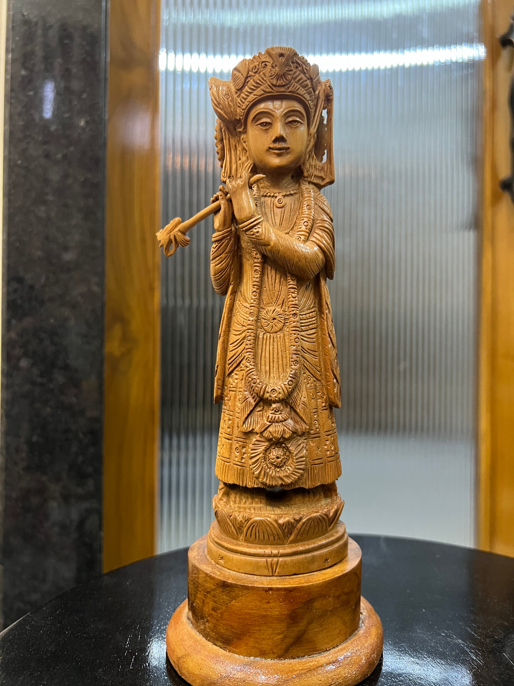 Rare Sandalwood Radha Krishna Pair (8 inches)