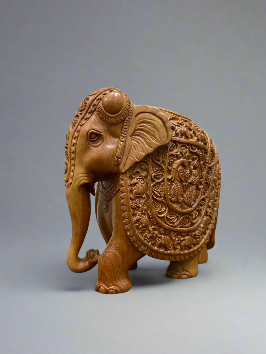 Sandalwood Fine Carved Elephant 6 Inches