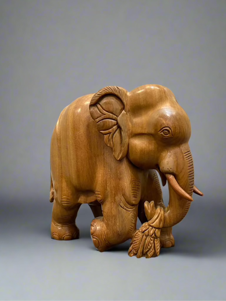 Sandalwood Plain Elephant Statue