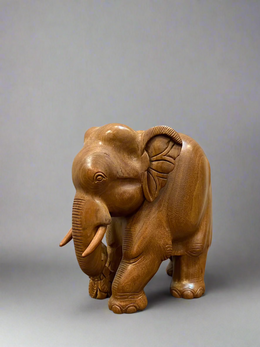 Sandalwood Plain Elephant Statue