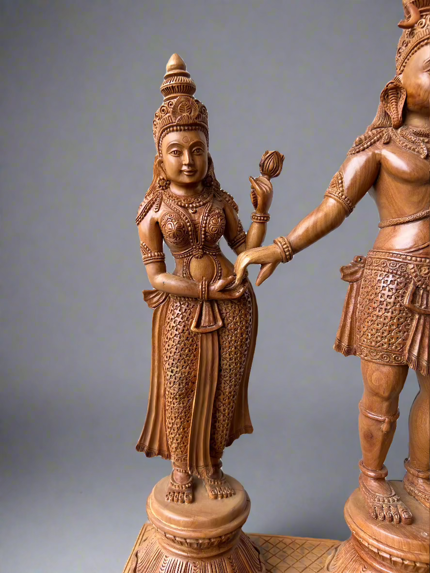 The Marriage of Shiva and Parvati Statue