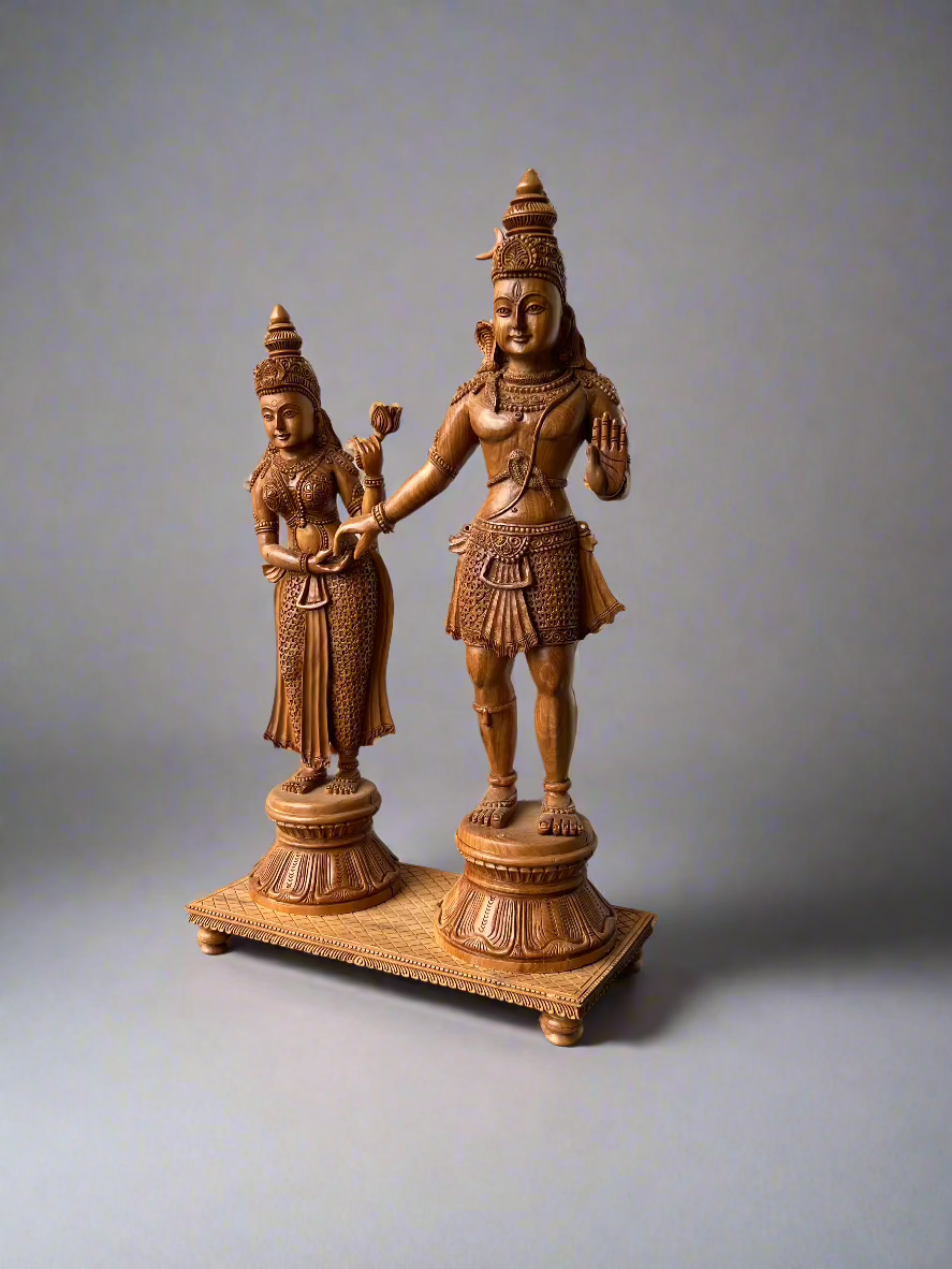 The Marriage of Shiva and Parvati Statue