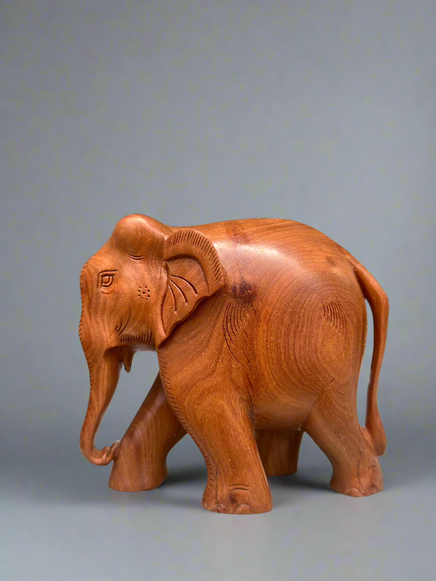 Sandalwood Plain Elephant Statue