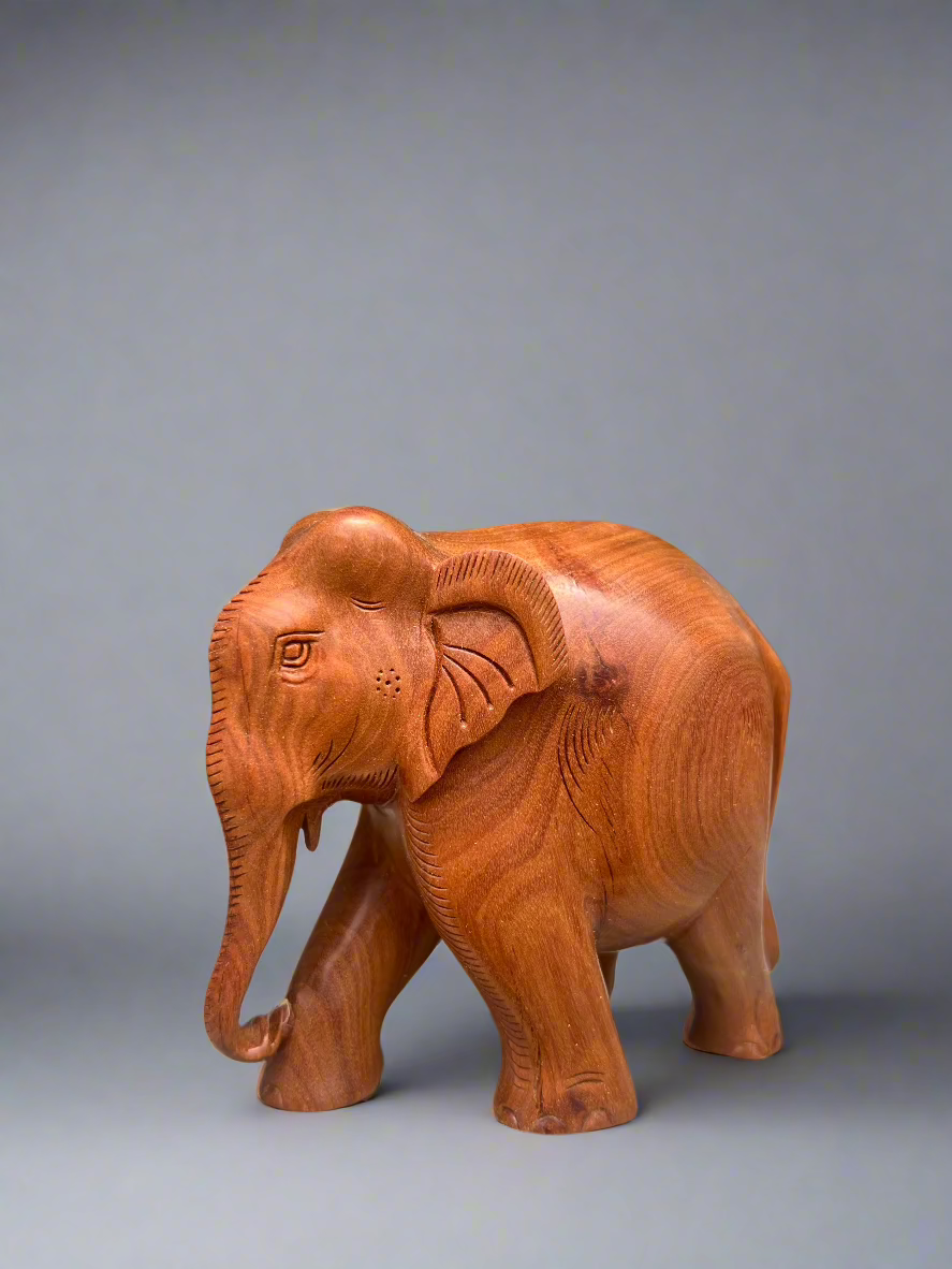Sandalwood Plain Elephant Statue