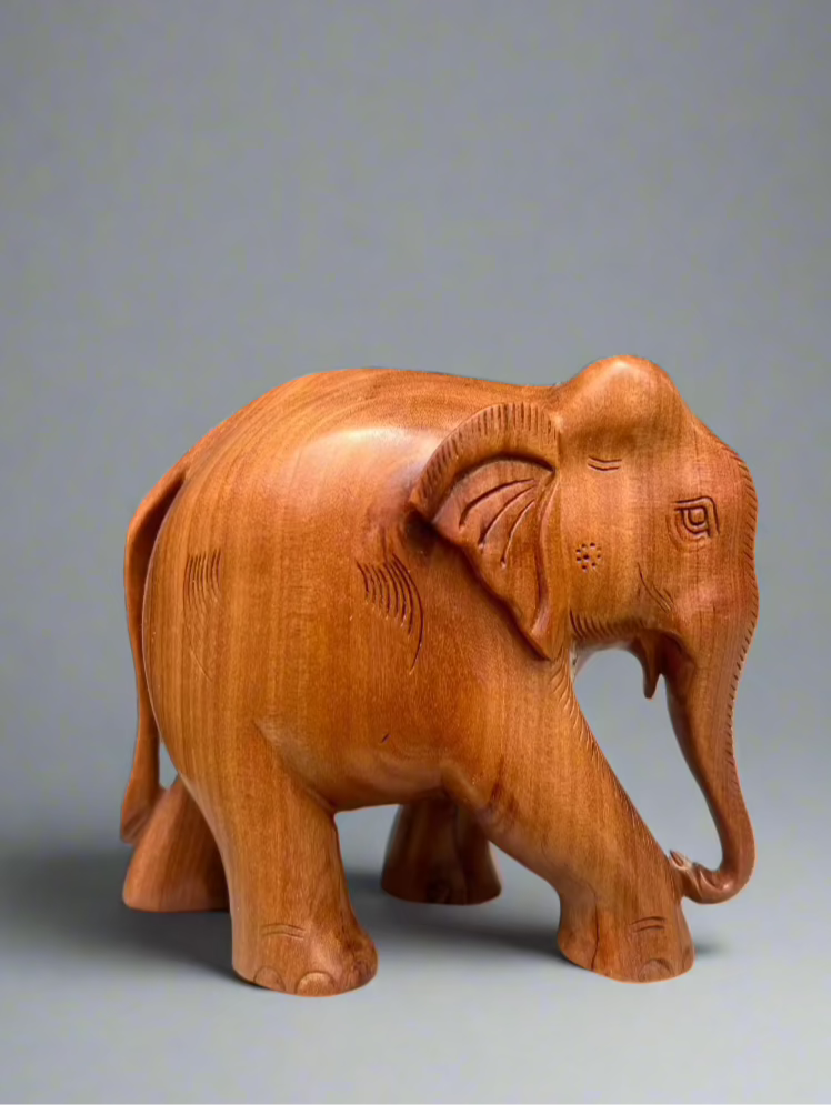 Sandalwood Plain Elephant Statue