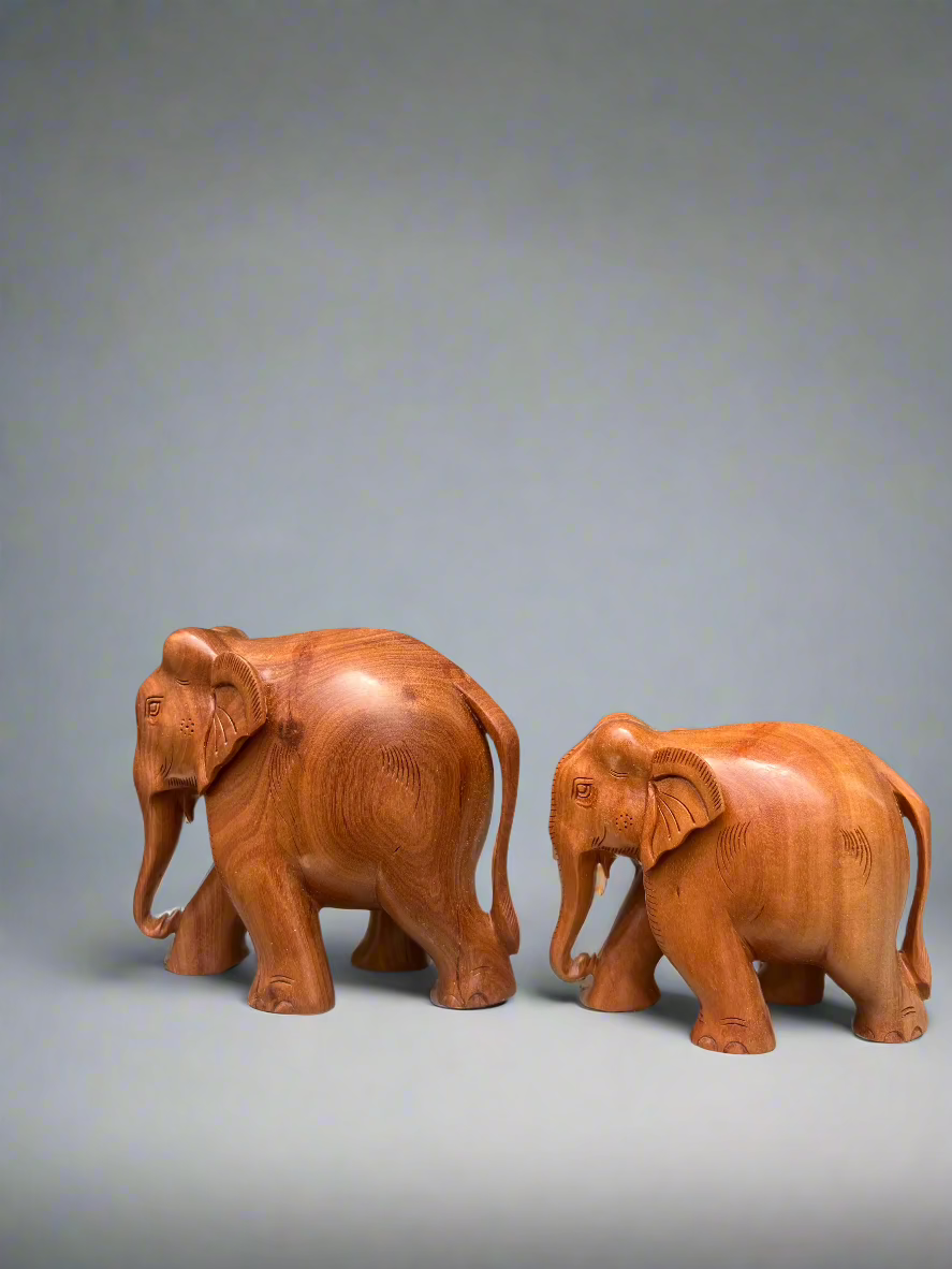 Sandalwood Plain Elephant Statue