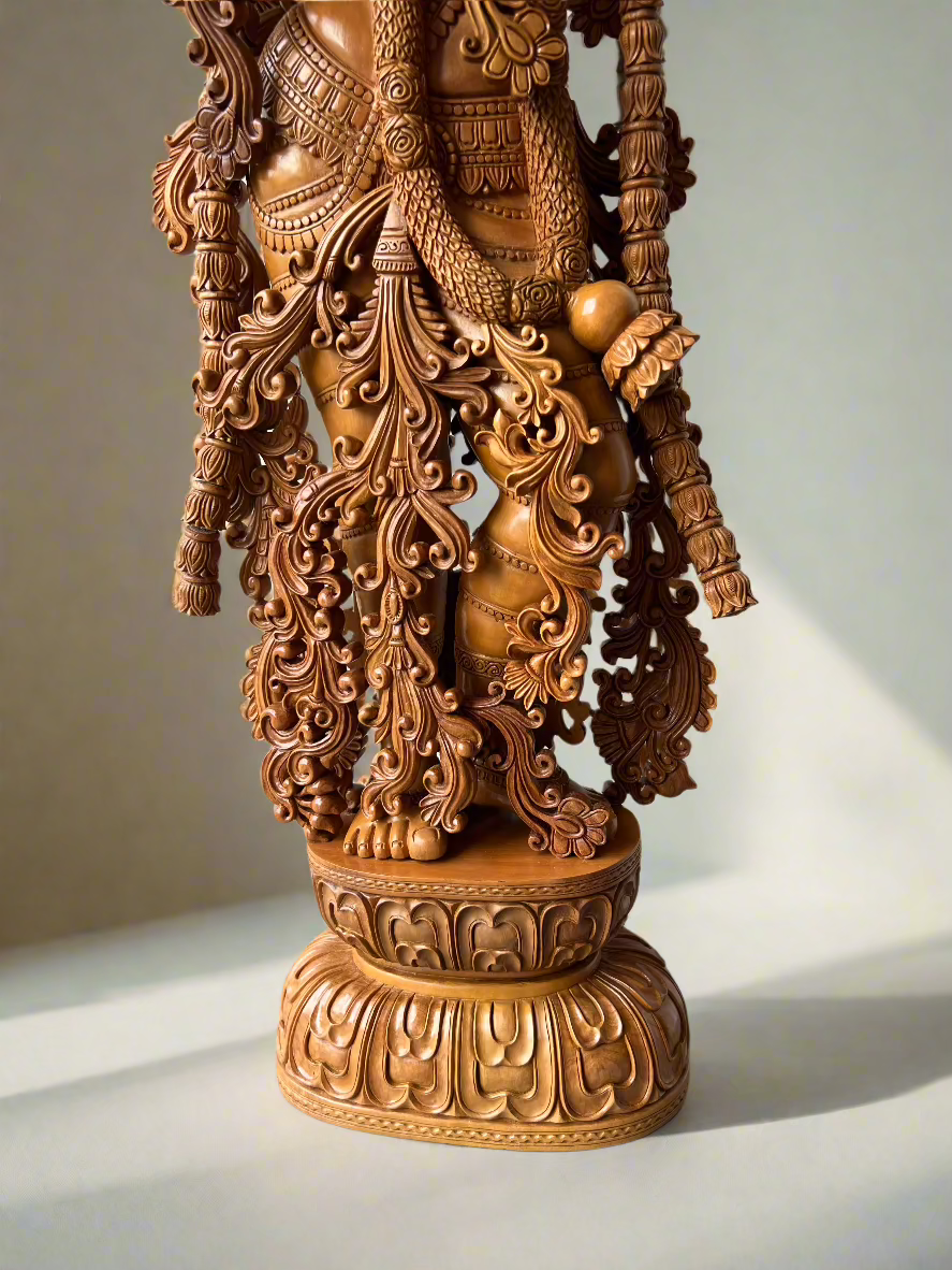 2.5 ft Sandalwood Large Krishna Statue