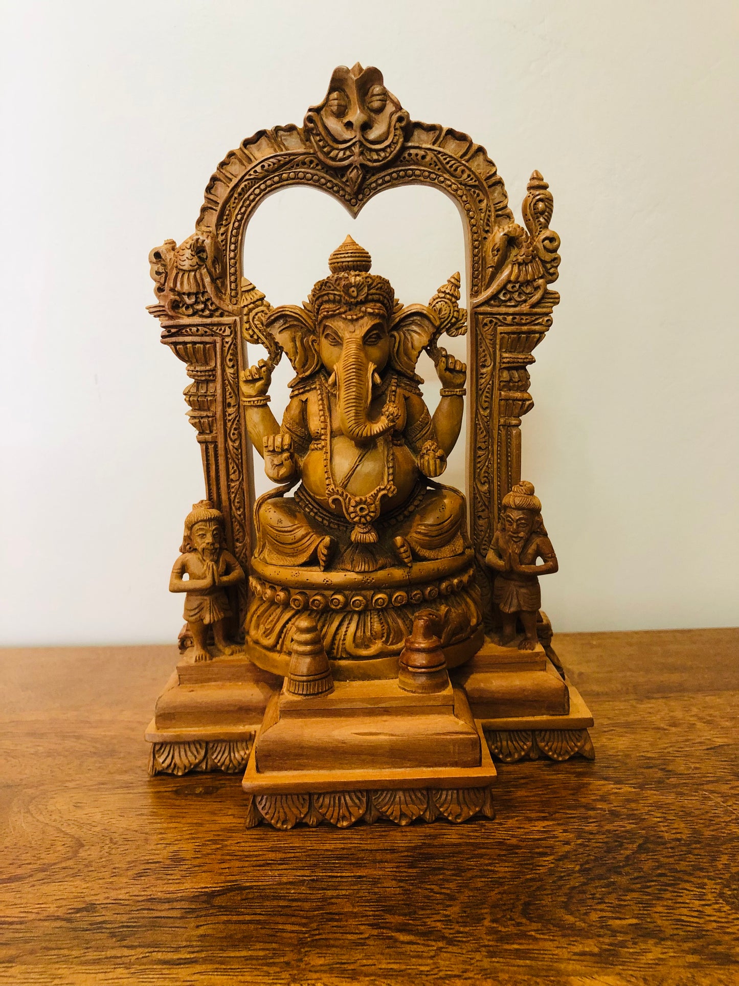 Sandalwood Special Carved GANESH DARBAR Statue