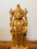 Wooden Hand Carved Tirupati Balaji Statue