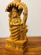 Wooden Hand Carved Fine Patanjali Statue