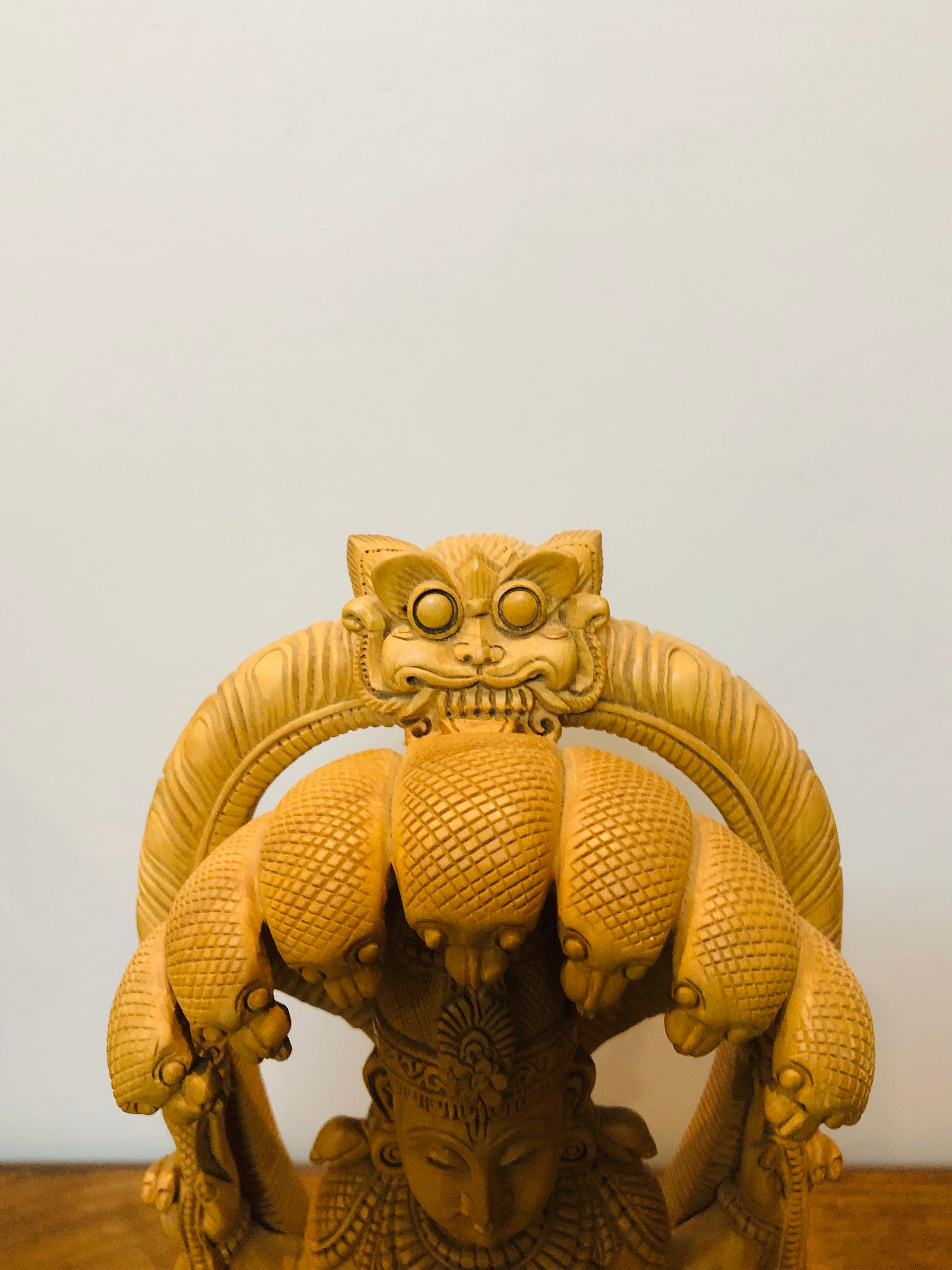 Wooden Hand Carved Fine Patanjali Statue