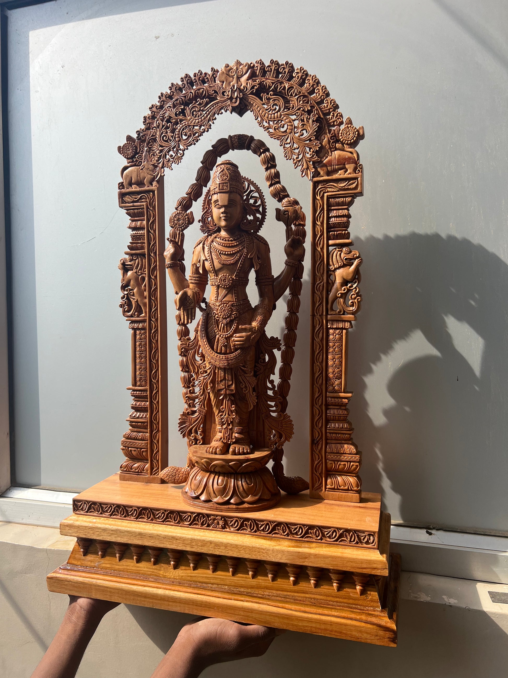 Sandalwood Lord Venkateswara With Base