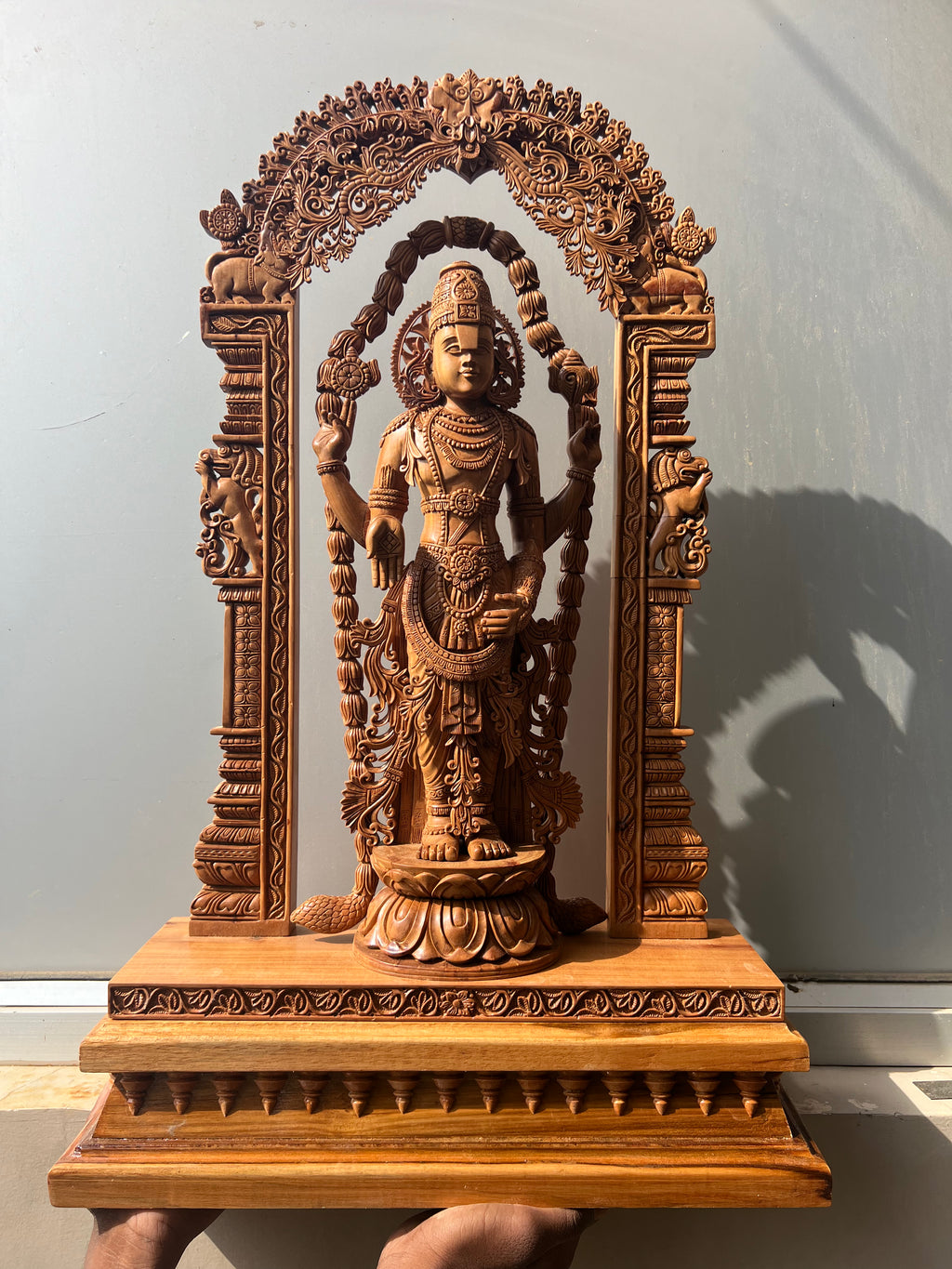 Sandalwood Lord Venkateswara With Base
