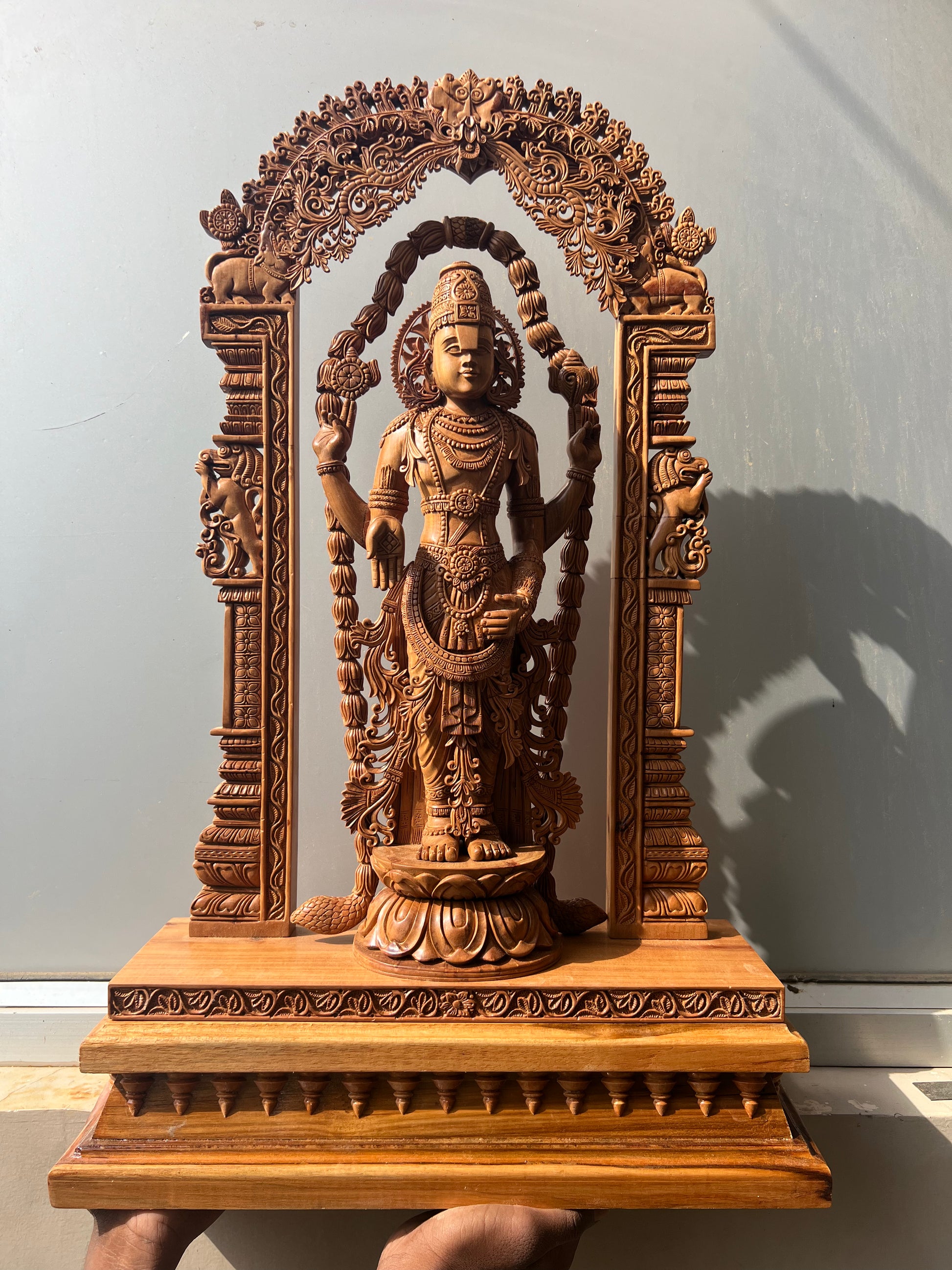 Sandalwood Lord Venkateswara With Base