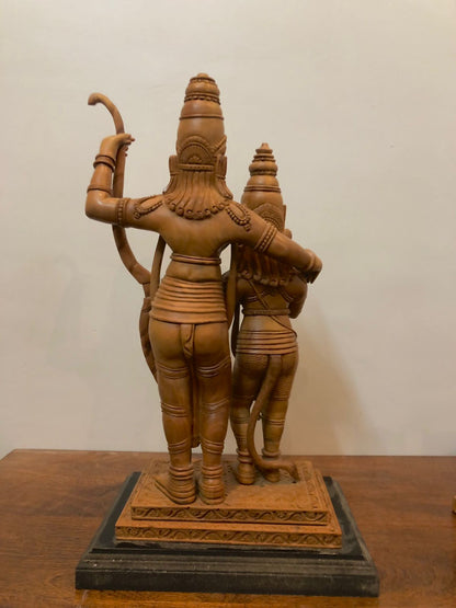 Sandalwood Rama with Hanumana statue