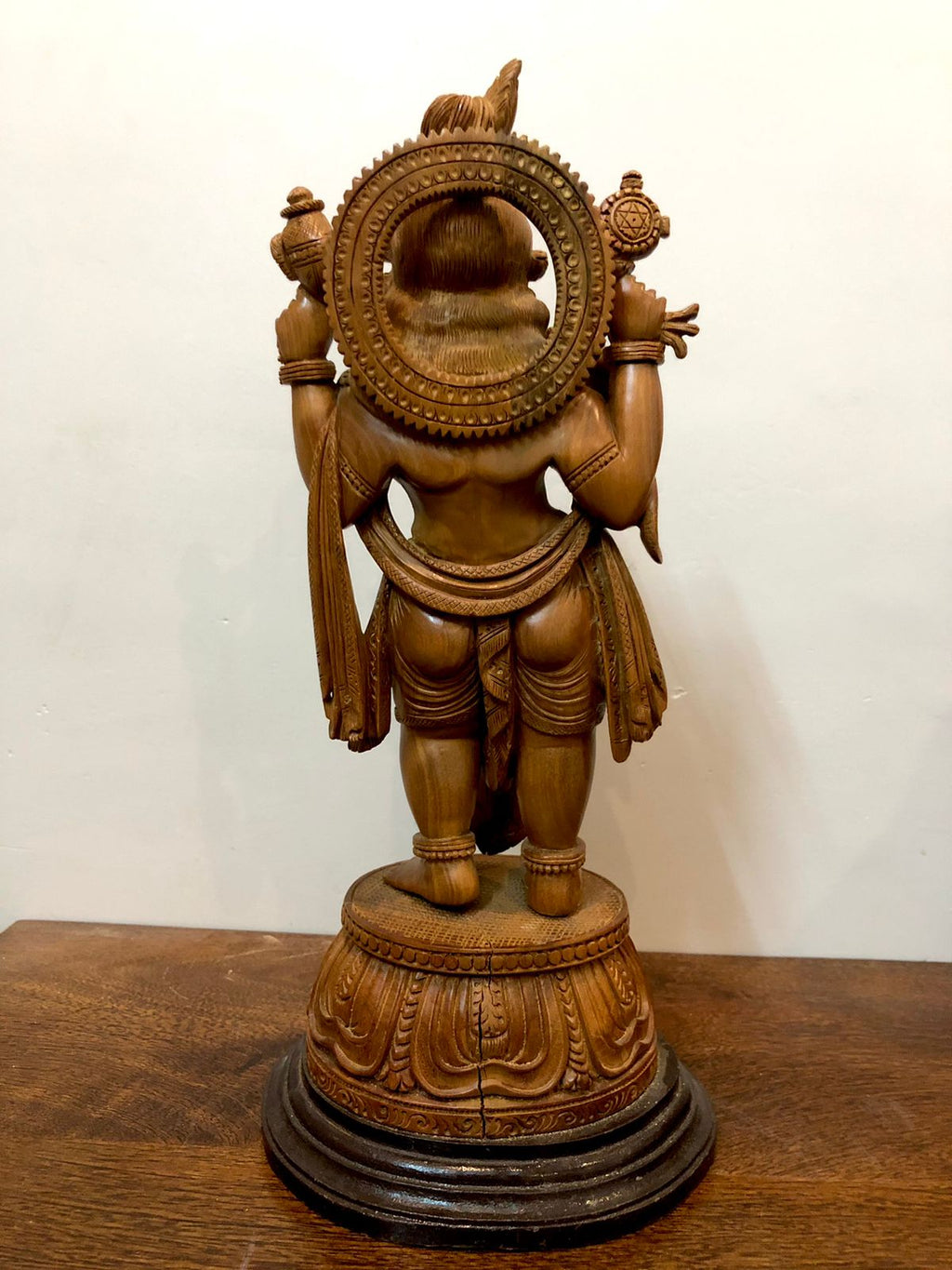 Sandalwood Krishna Standing 4 Hands Rare Piece