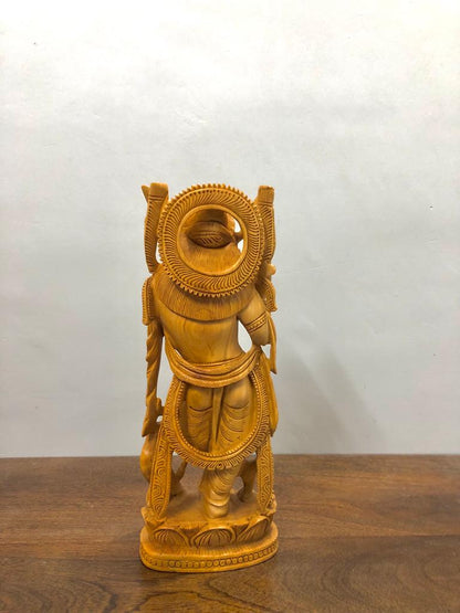 Wooden Hand Carved Krishna Standing
