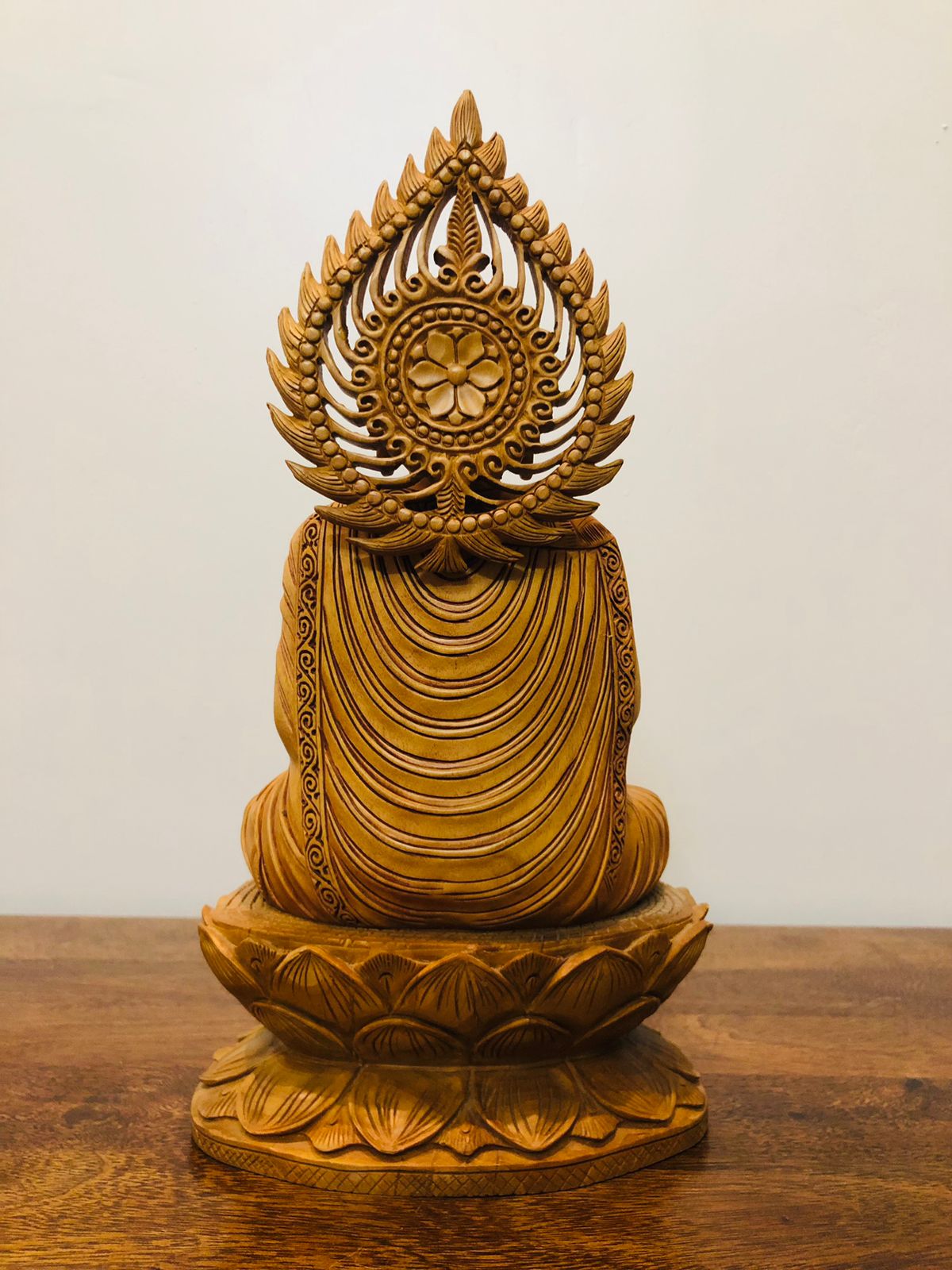 Wooden Hand Carved Meditation Buddha Statue