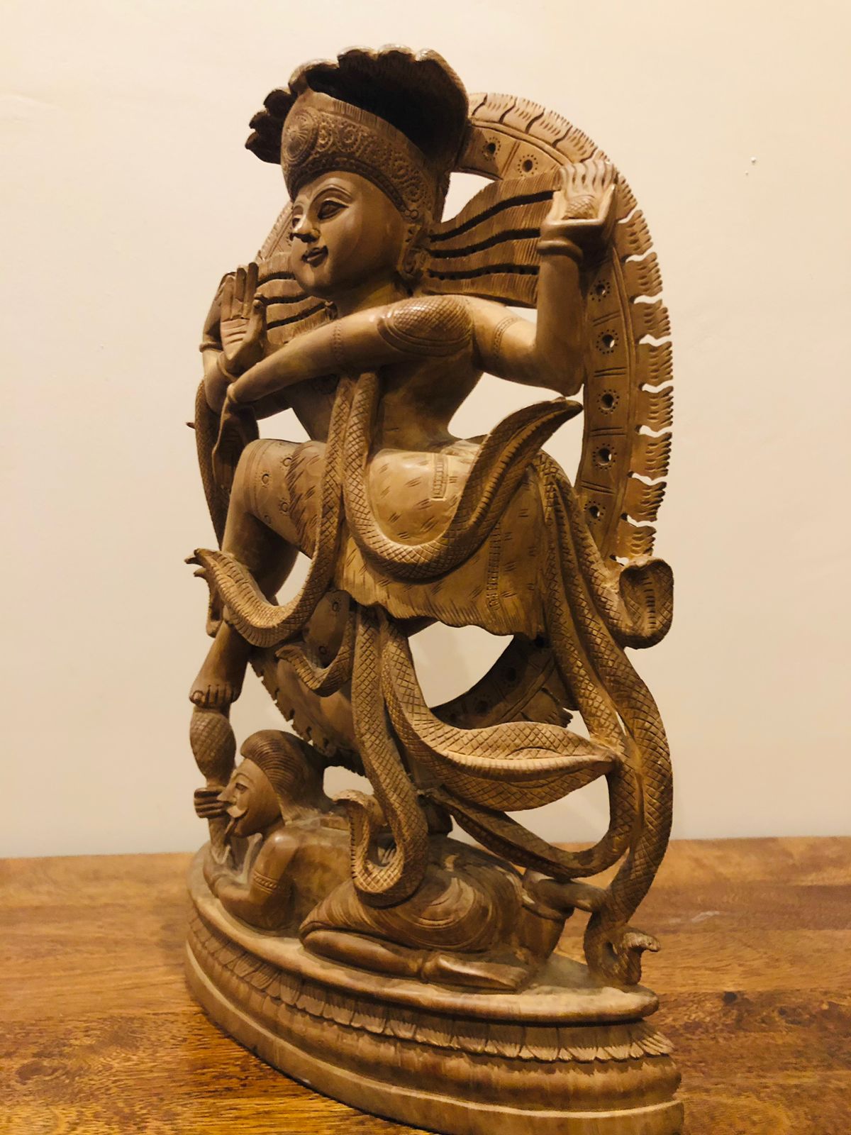 Wooden fine hand carved Natraja