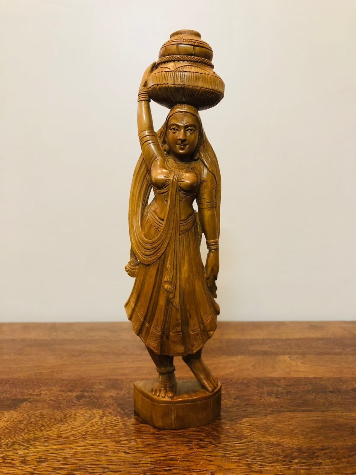 Sandalwood Beautifully Hand Carved Lady Statue