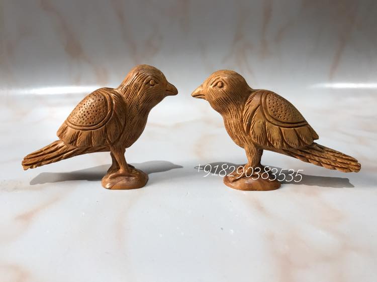 Sandalwood Animals & Birds Pairs (Set Of 2 Piece) ठाकुरजी सेवा - Arts99 - Online Art Gallery