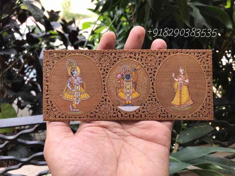Raas Leela(Keli) miniature painting on Sandalwood - Arts99 - Online Art Gallery