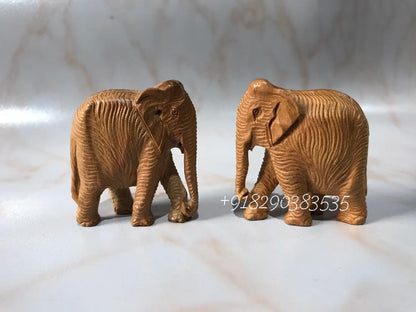 Sandalwood Animals & Birds Pairs (Set Of 2 Piece) ठाकुरजी सेवा - Arts99 - Online Art Gallery