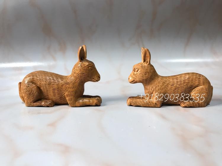 Sandalwood Animals & Birds Pairs (Set Of 2 Piece) ठाकुरजी सेवा - Arts99 - Online Art Gallery