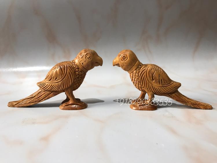 Sandalwood Animals & Birds Pairs (Set Of 2 Piece) ठाकुरजी सेवा - Arts99 - Online Art Gallery