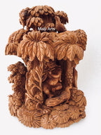 Sandalwood Baby krishna under tree playing flute - Arts99 - Online Art Gallery