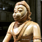 Wooden Lord Hanumana Meditation Statue - Arts99 - Online Art Gallery