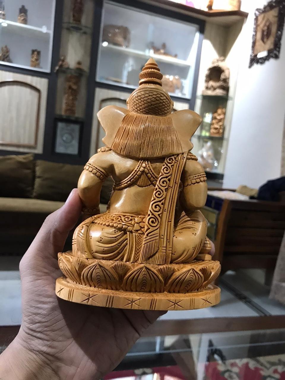Wooden Decorative Ganesha Carving - Arts99 - Online Art Gallery