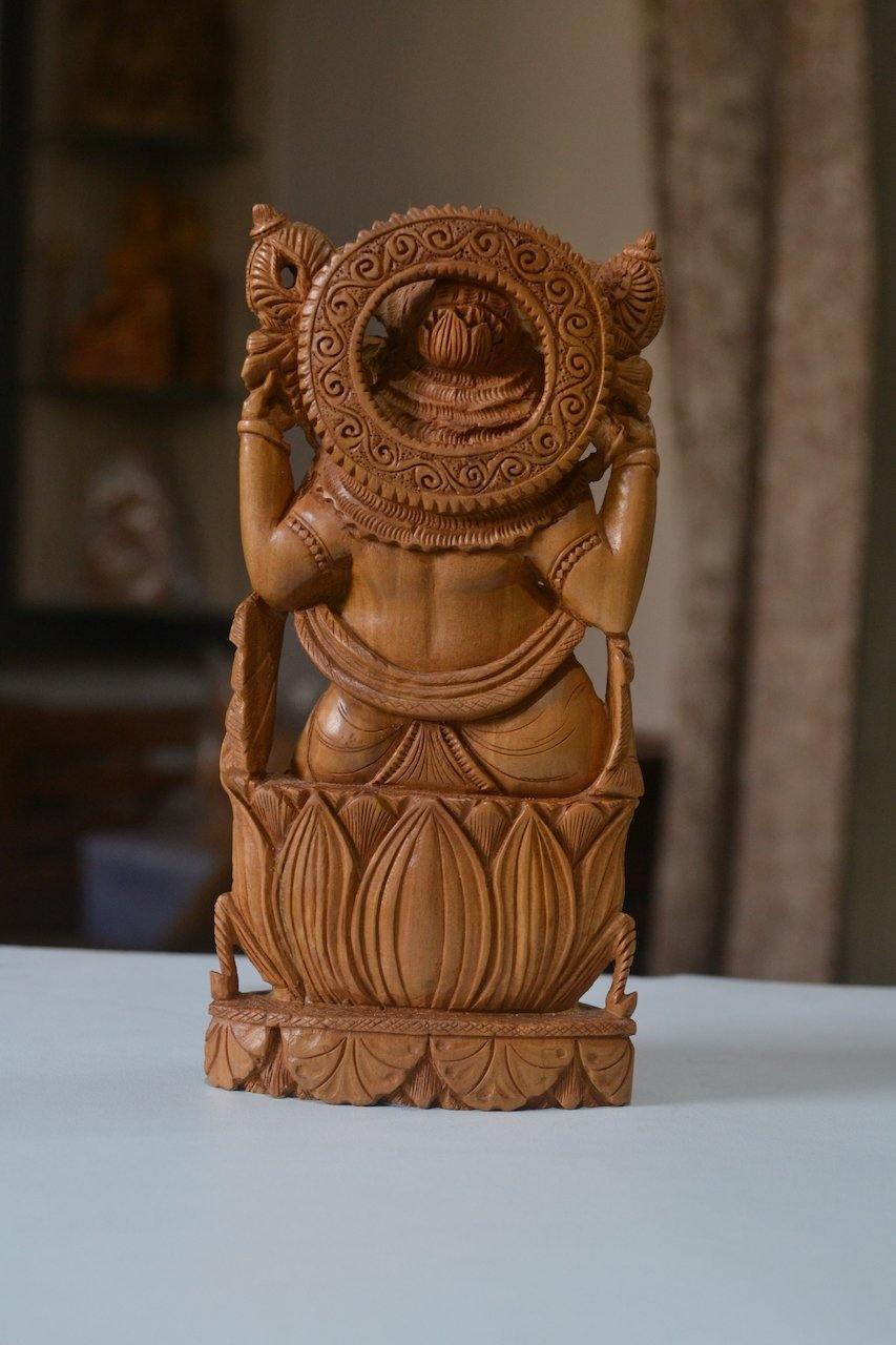 Sandalwood Decorative Ganesha Idol Fine Hand Carved Statue - Arts99 - Online Art Gallery