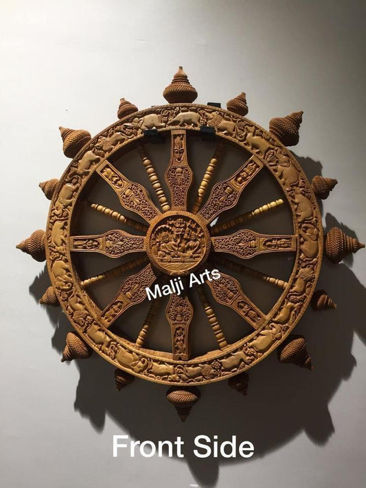 Sandalwood Dharam CHAKRA Rare Wall Hanging Artwork - Arts99 - Online Art Gallery