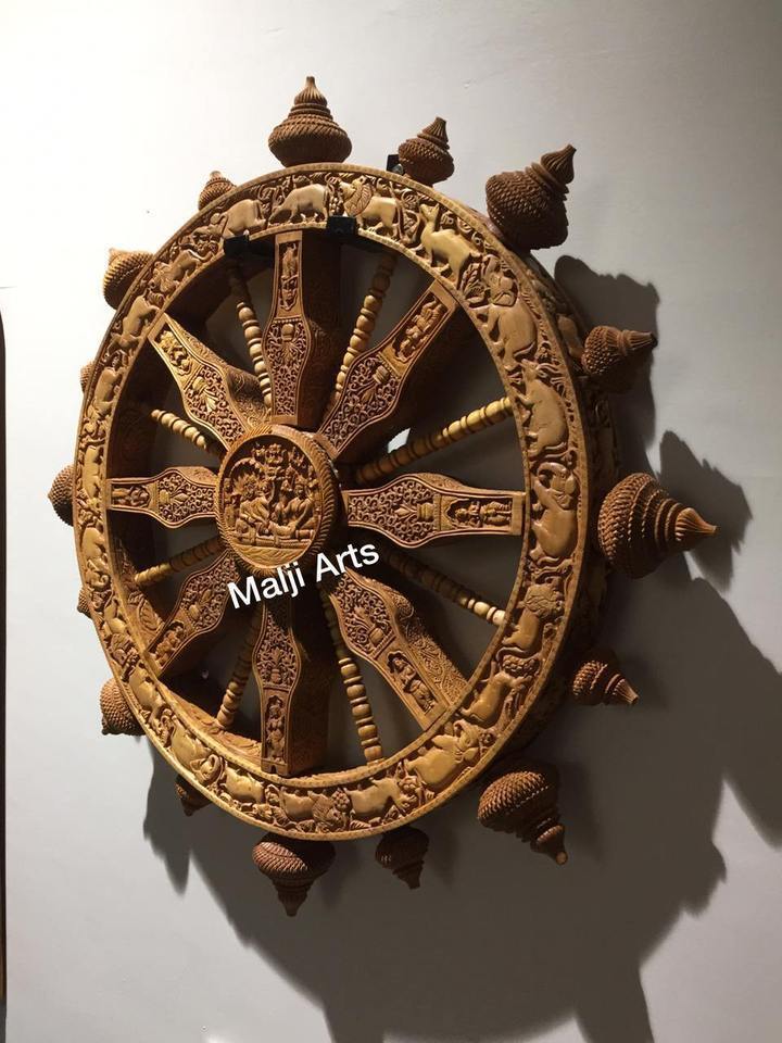 Sandalwood Dharam CHAKRA Rare Wall Hanging Artwork - Arts99 - Online Art Gallery