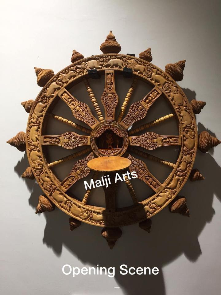 Sandalwood Dharam CHAKRA Rare Wall Hanging Artwork - Arts99 - Online Art Gallery
