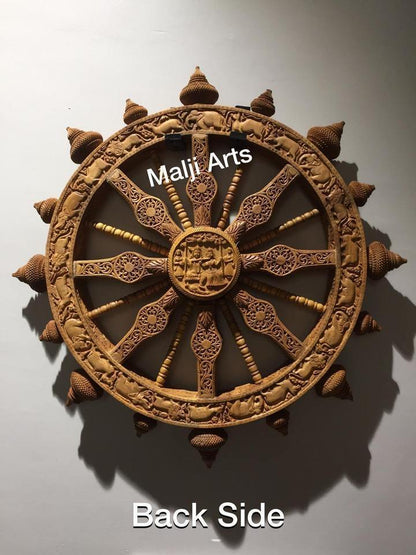 Sandalwood Dharam CHAKRA Rare Wall Hanging Artwork - Arts99 - Online Art Gallery