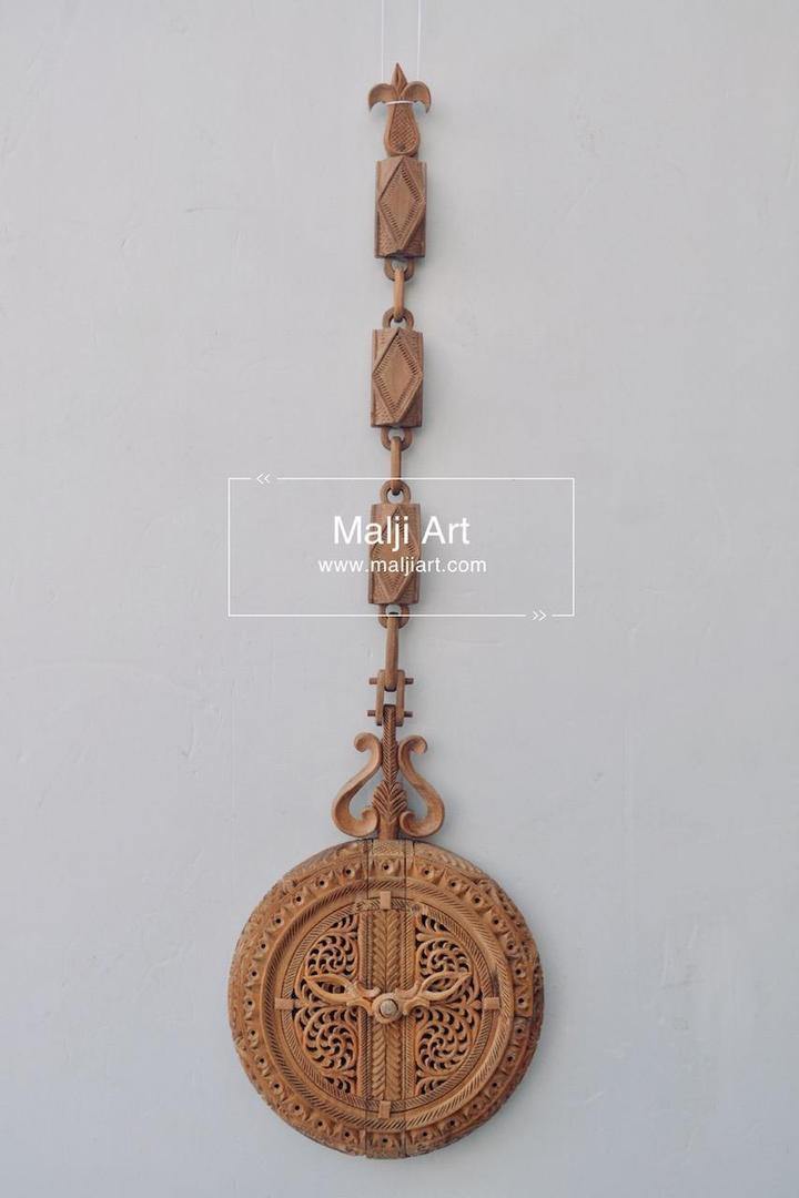 Sandalwood Carved Pocket Watch Showpiece - Arts99 - Online Art Gallery