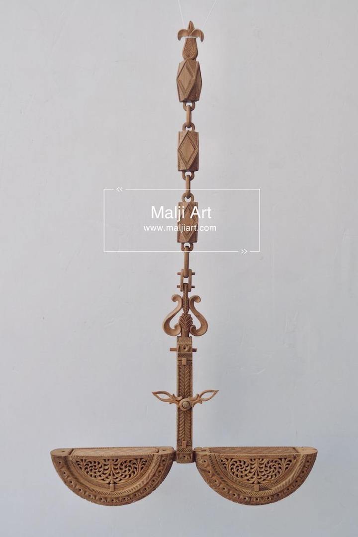 Sandalwood Carved Pocket Watch Showpiece - Arts99 - Online Art Gallery