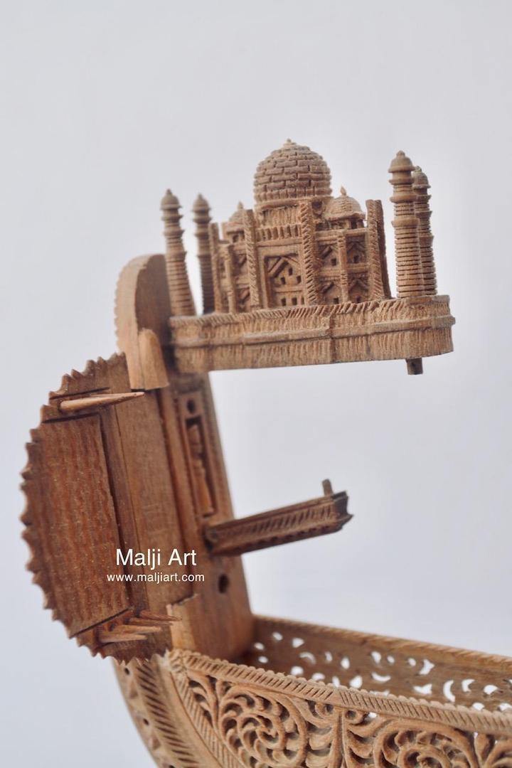 Sandalwood Carved Pocket Watch Showpiece - Arts99 - Online Art Gallery