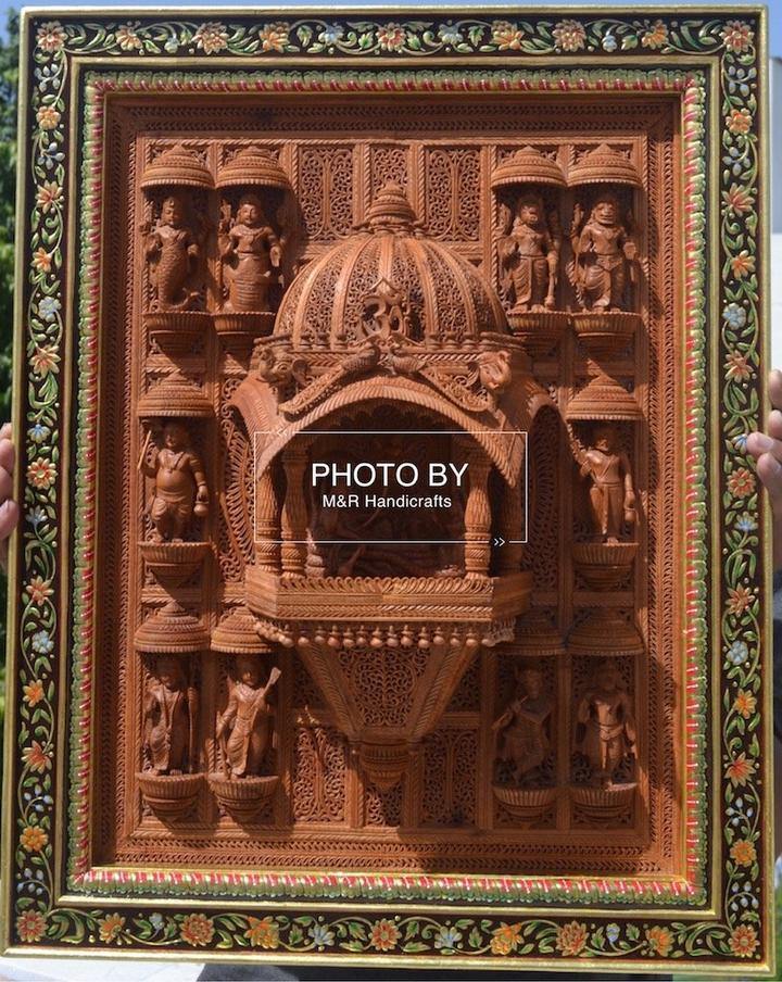 Sandalwood Hand Carved Lord Vishnu Dashavatar JHAROKHA - Arts99 - Online Art Gallery