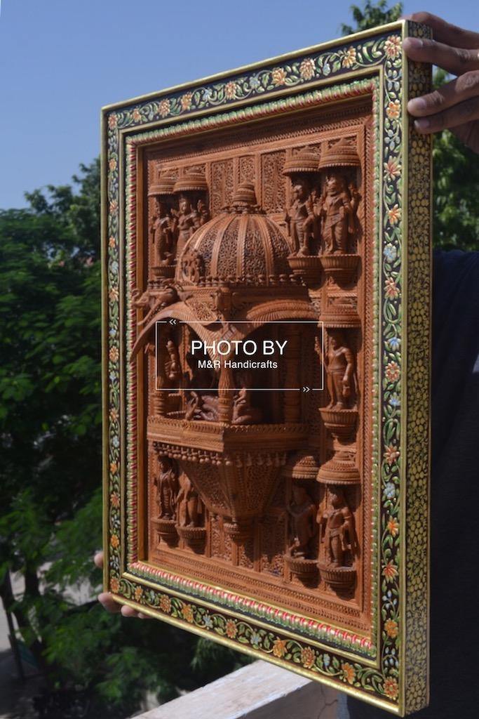 Sandalwood Hand Carved Lord Vishnu Dashavatar JHAROKHA - Arts99 - Online Art Gallery