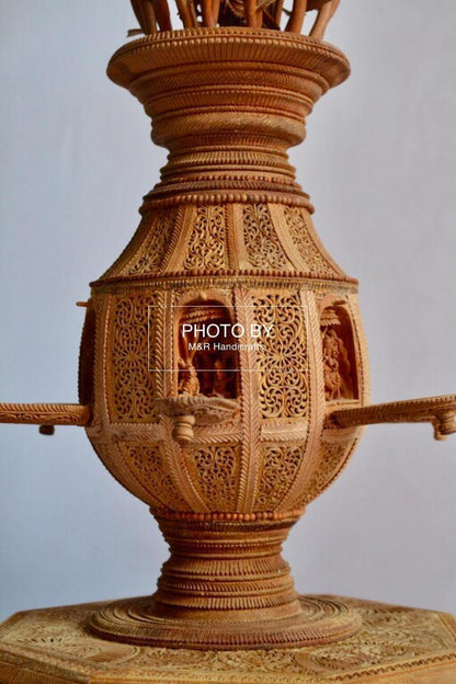 Sandalwood Fine Carved Decorative Flowerpot - Arts99 - Online Art Gallery