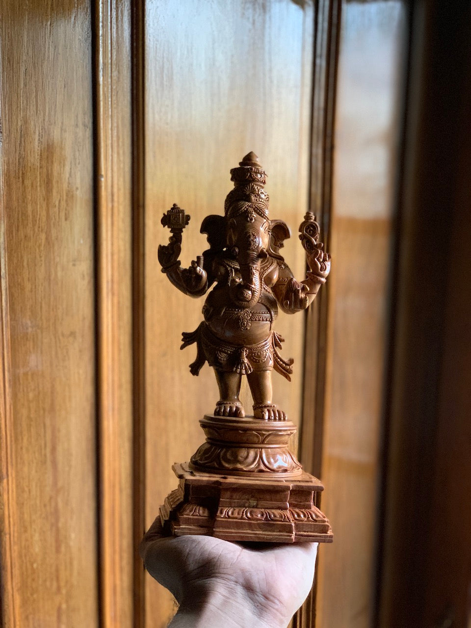Sandalwood Standing Ganesha Indian Style Statue - Arts99 - Online Art Gallery