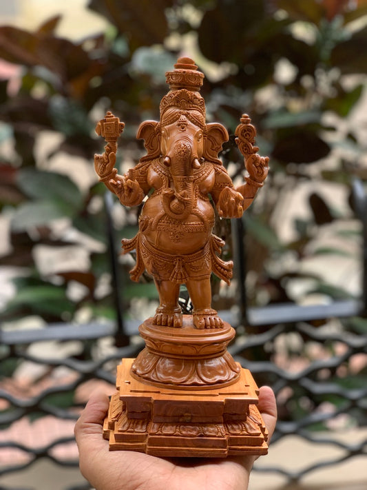 Sandalwood Standing Ganesha Indian Style Statue - Arts99 - Online Art Gallery