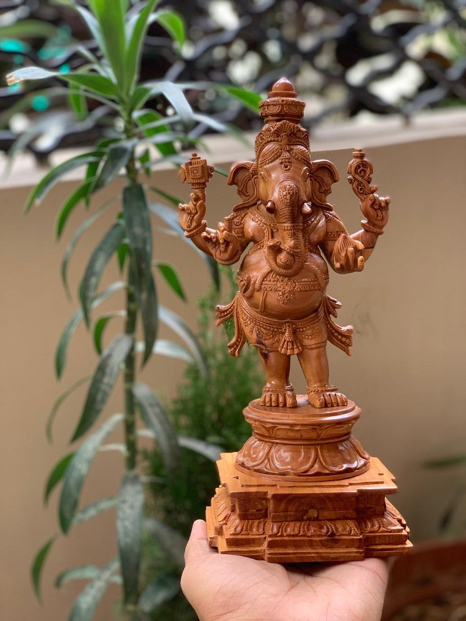 Sandalwood Standing Ganesha Indian Style Statue - Arts99 - Online Art Gallery