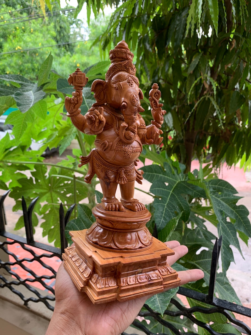 Sandalwood Standing Ganesha Indian Style Statue - Arts99 - Online Art Gallery