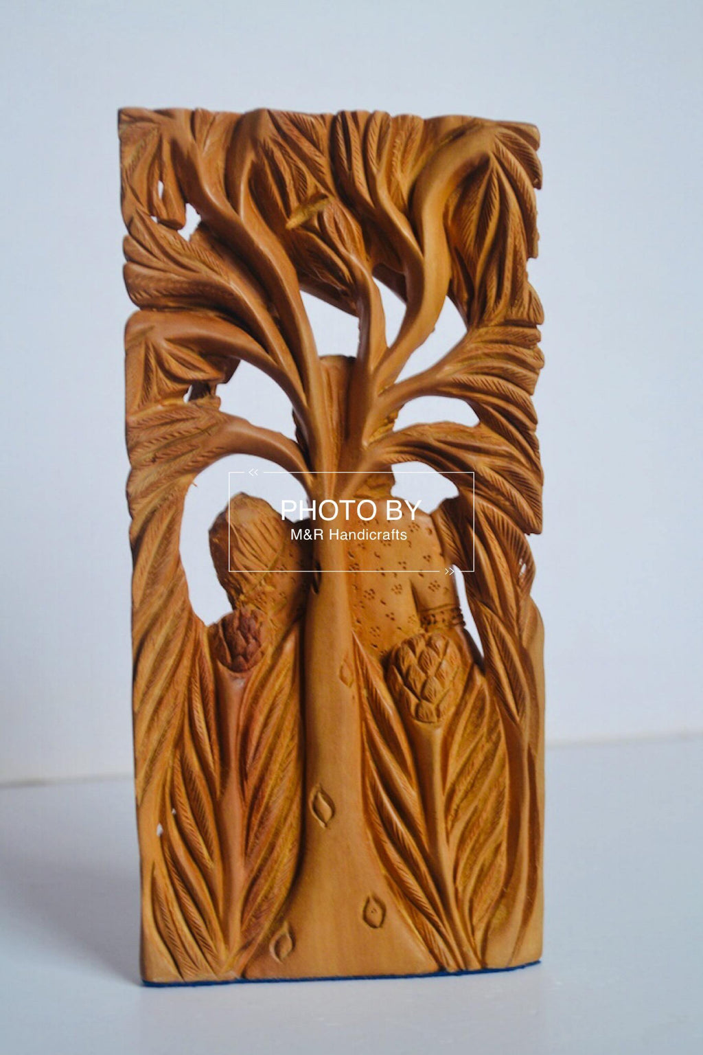 Sandalwood Carved Mughal Love Scene Statue - Arts99 - Online Art Gallery